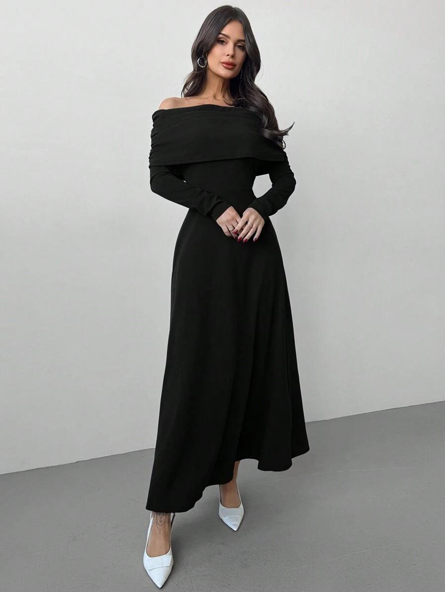 CZARNA MAXI SUKIENKA