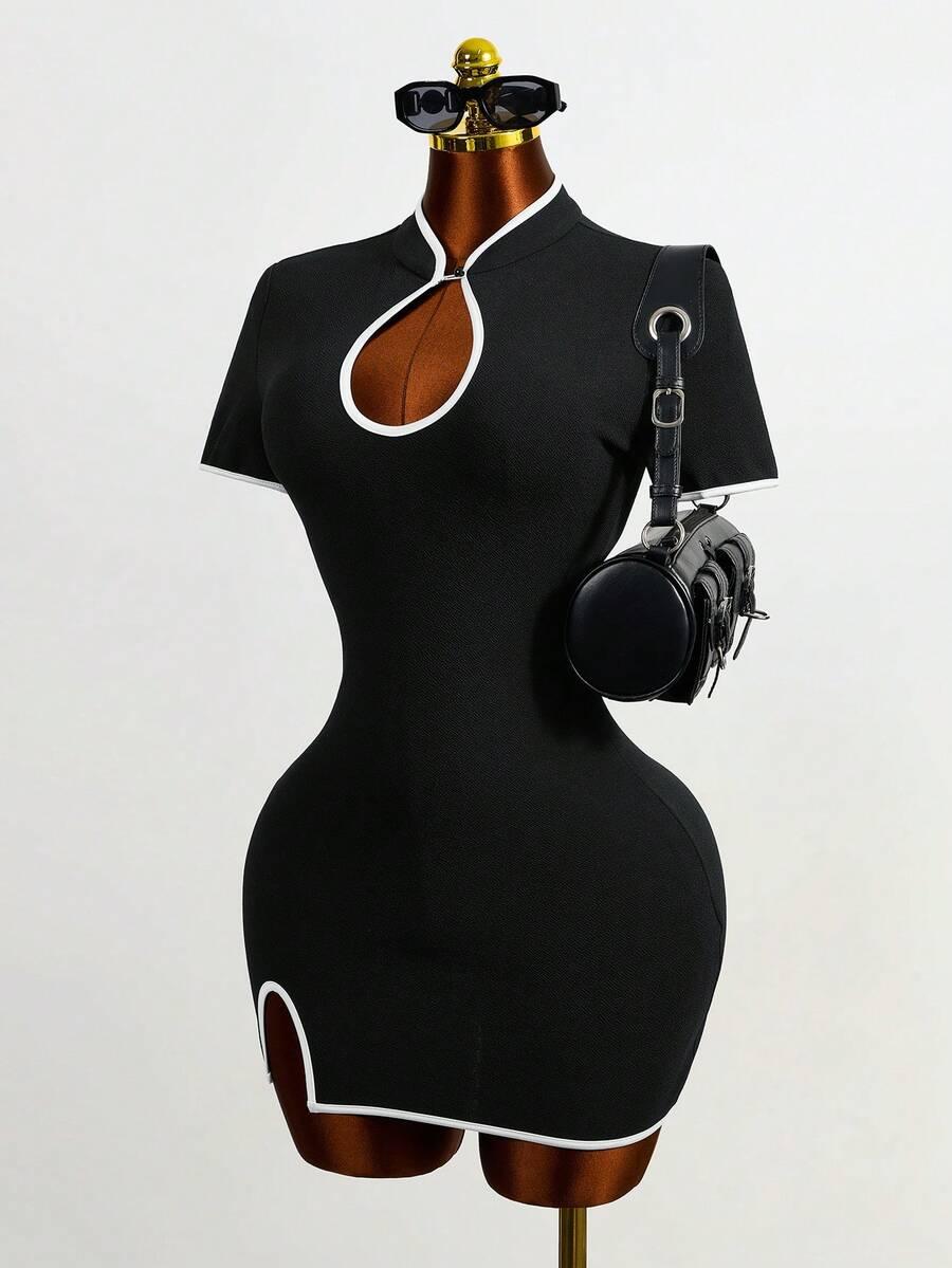czarna mini sukienka