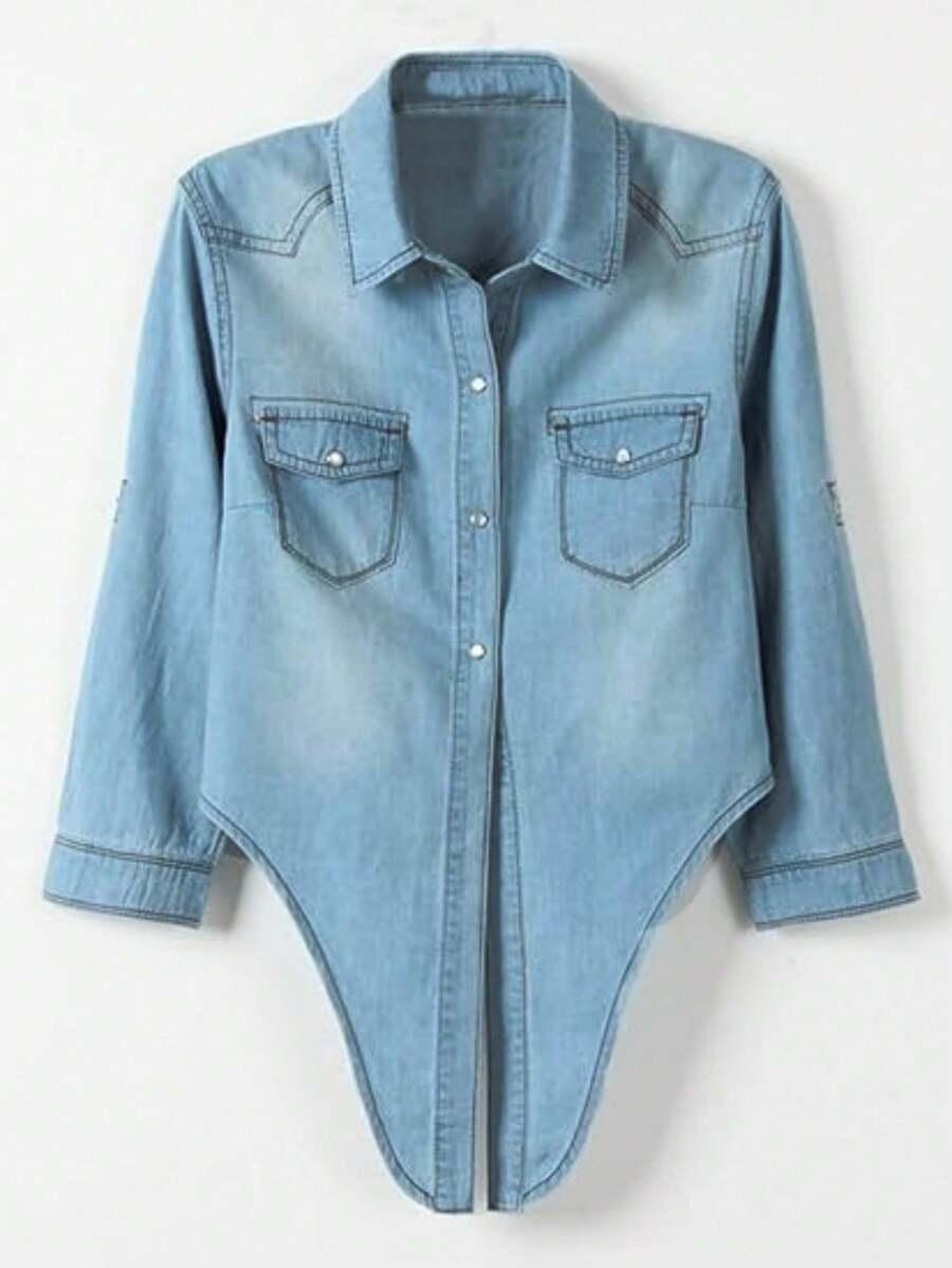 KOSZULA JEANS KIESZENIE