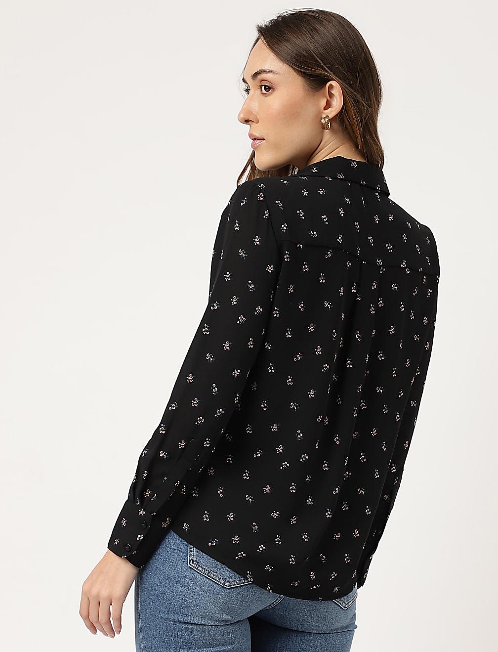 CZARNA BLUZKA PRINT T43-3476K-Y4