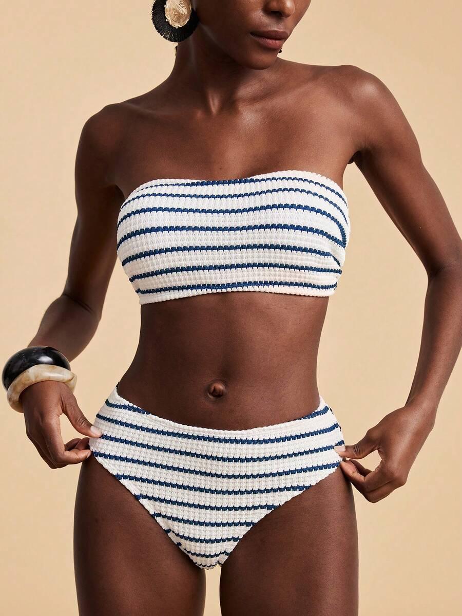 KOMPLET BIKINI WZÓR PASKI