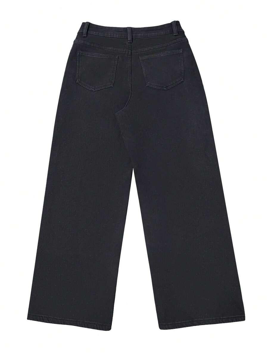 CZARNE SPODNIE JEANS