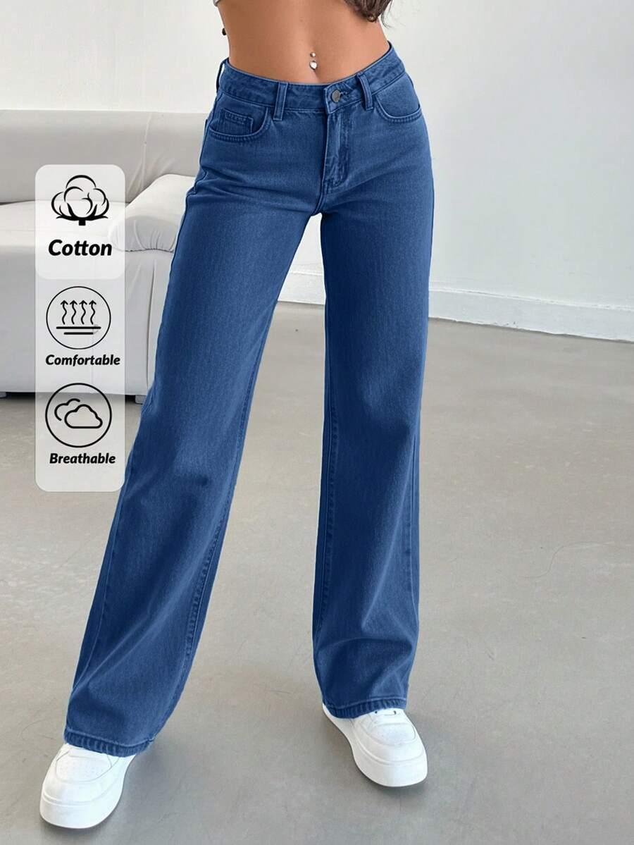 NIEBIESKIE SPODNIE JEANS
