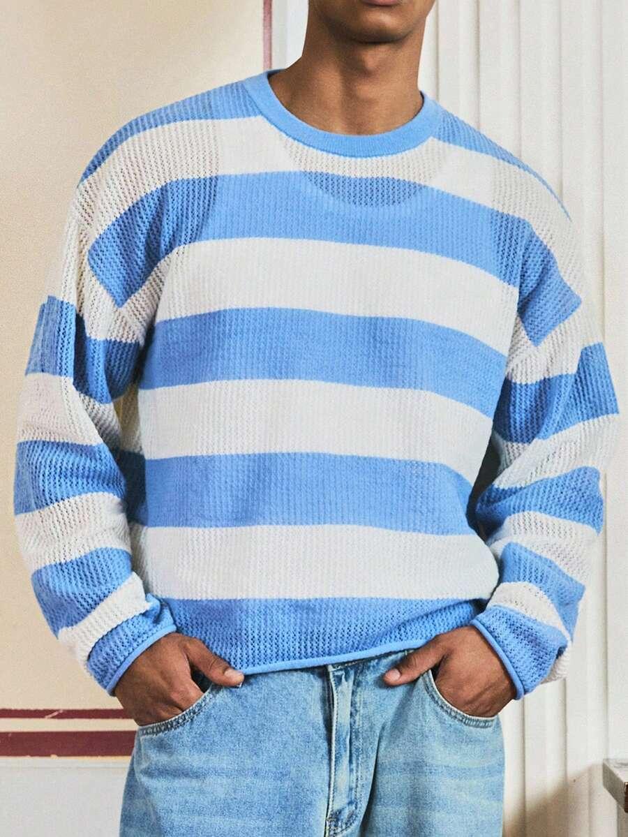 SWETER MĘSKI W PASKI