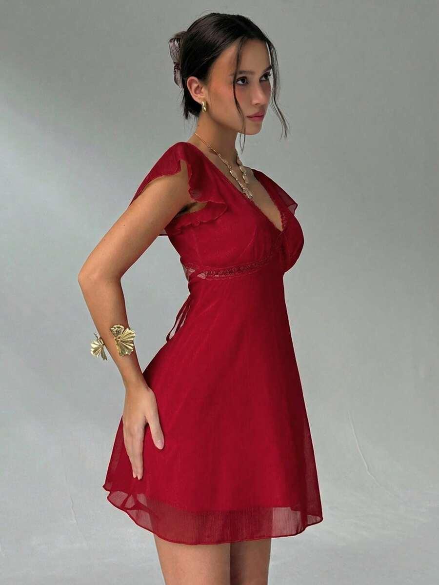 czerwona mini sukienka