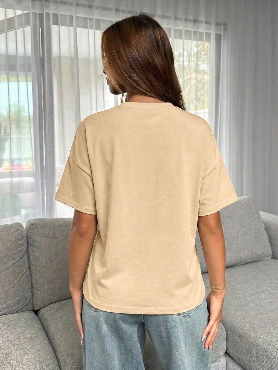 beżowy t-shirt basic