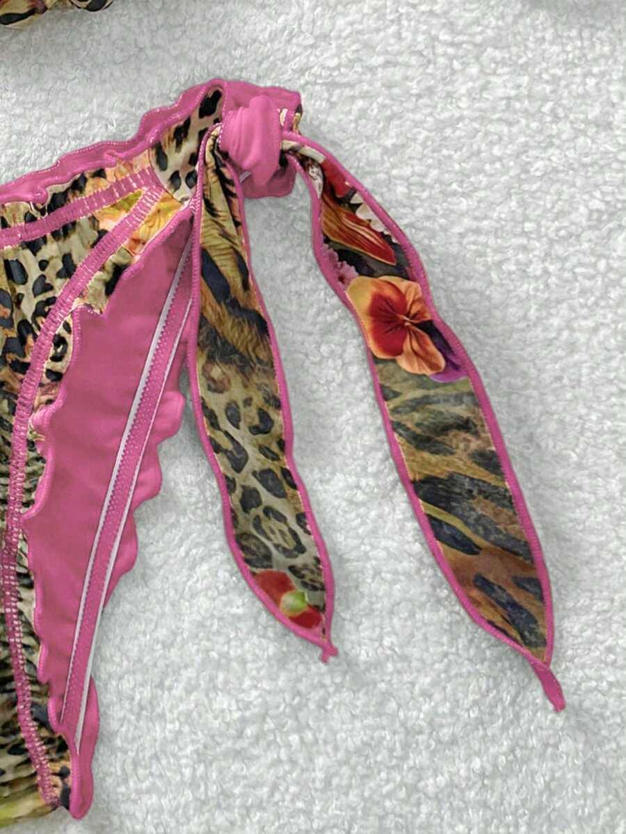 dwuczęściowy strój kąpielowy animal print 