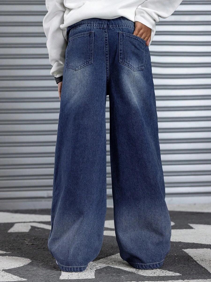 spodnie jeans szeroka nogawka