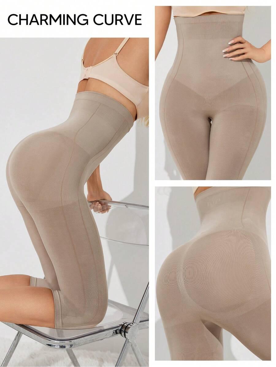 beżowe legginsy modelujące