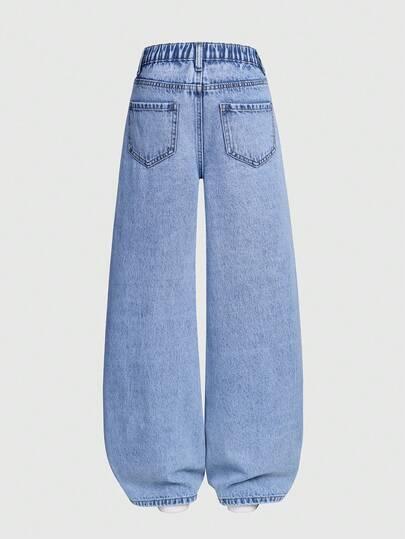 SPODNIE JEANS SZEROKIE NOGAWKI 