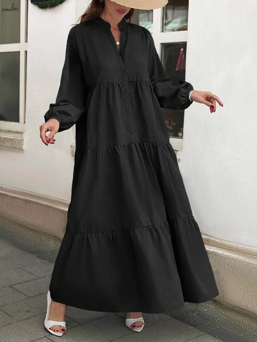 czarna maxi sukienka 