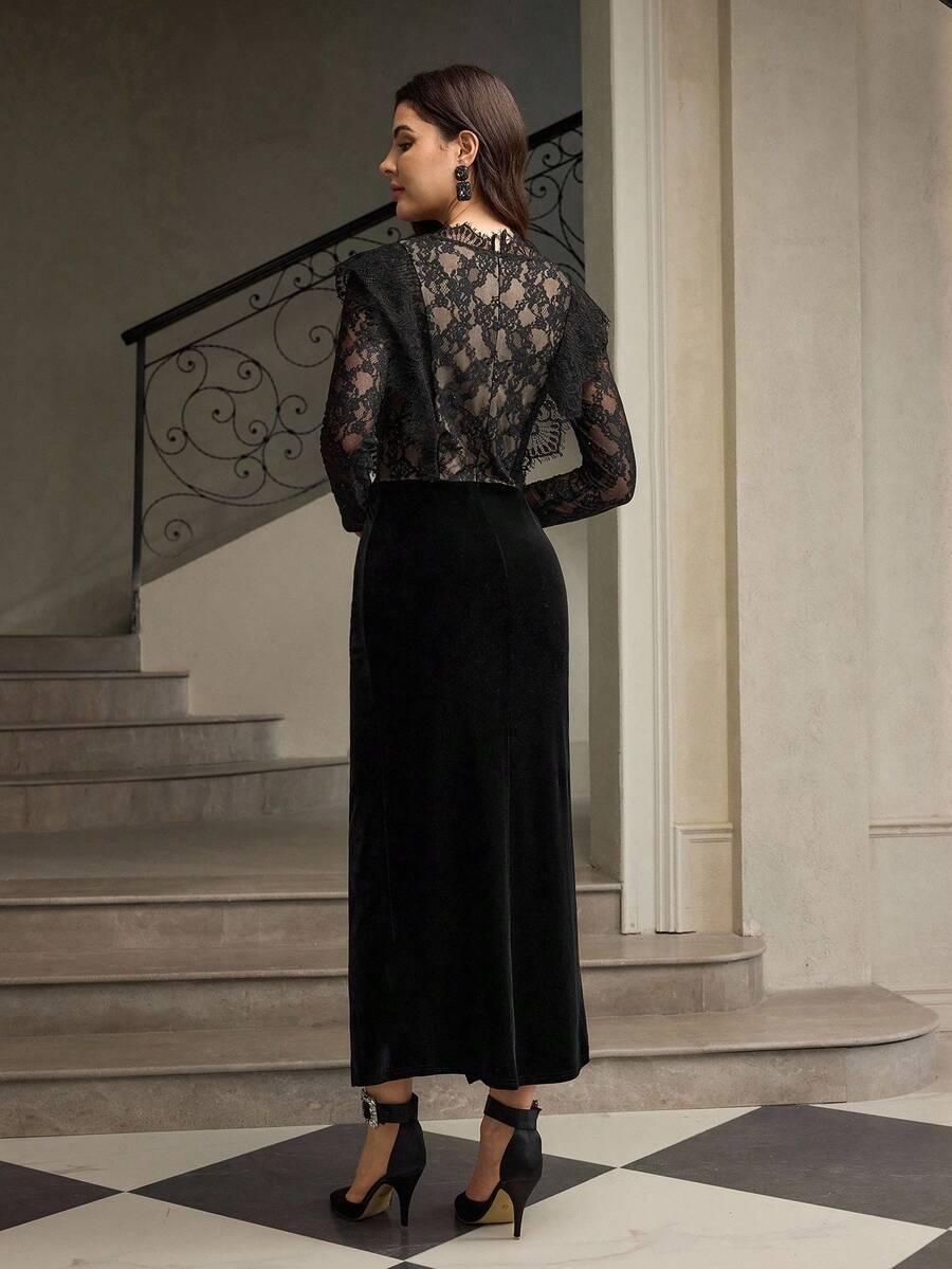 CZARNA MAXI SUKIENKA