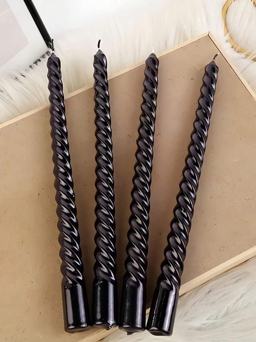 czarna świeca 4-pack