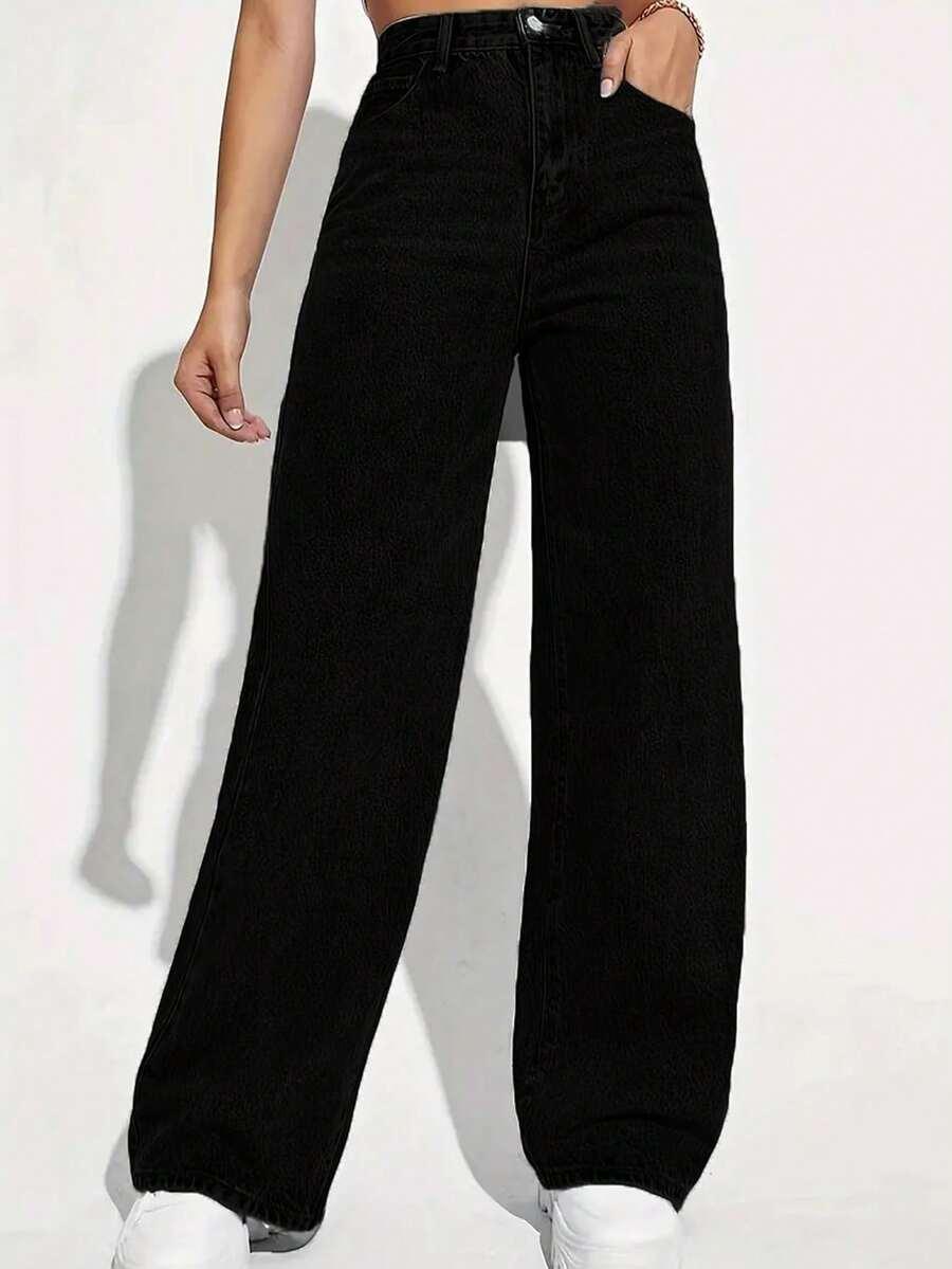 czarne spodnie jeans