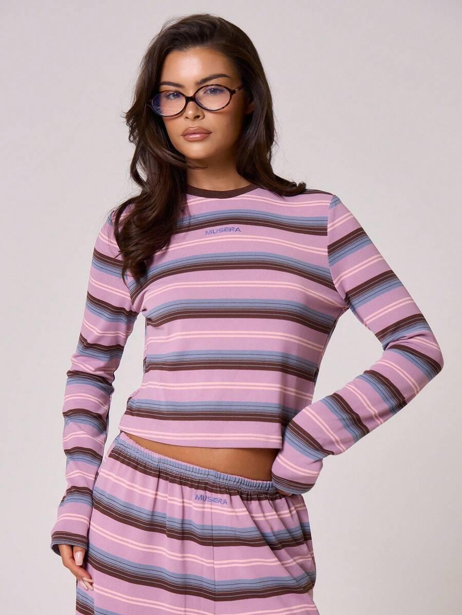 bluzka w paski casual