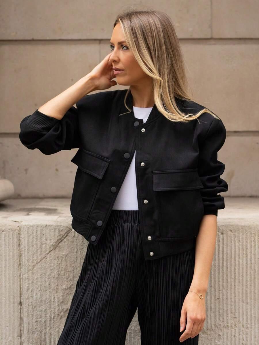 czarna kurtka bomber