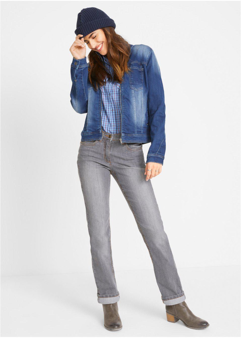 PROSTE SZARE SPODNIE JEANS