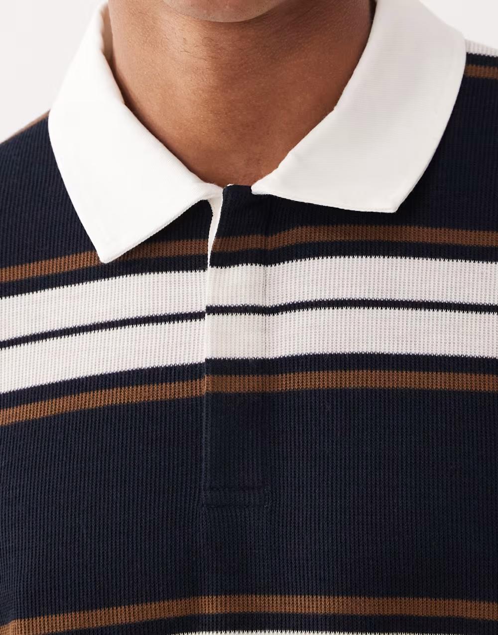 kolorowa koszulka polo print paski