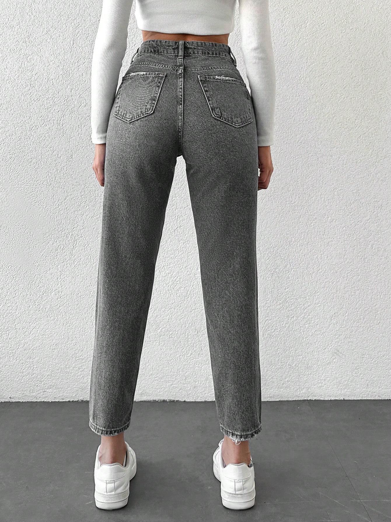 szare spodnie jeans