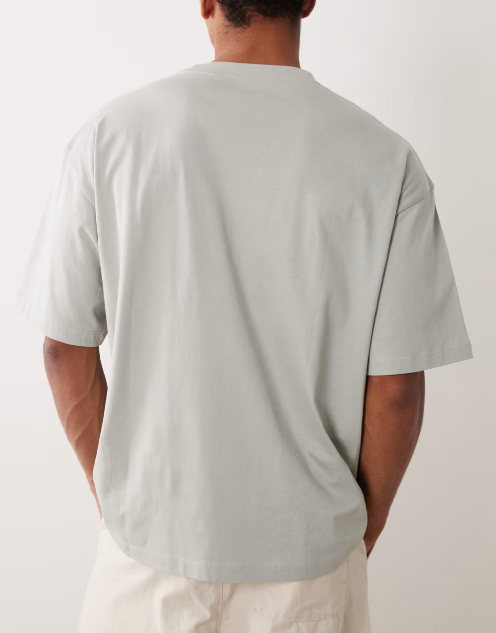 t-shirt  oversize okrągły dekolt 3-pack