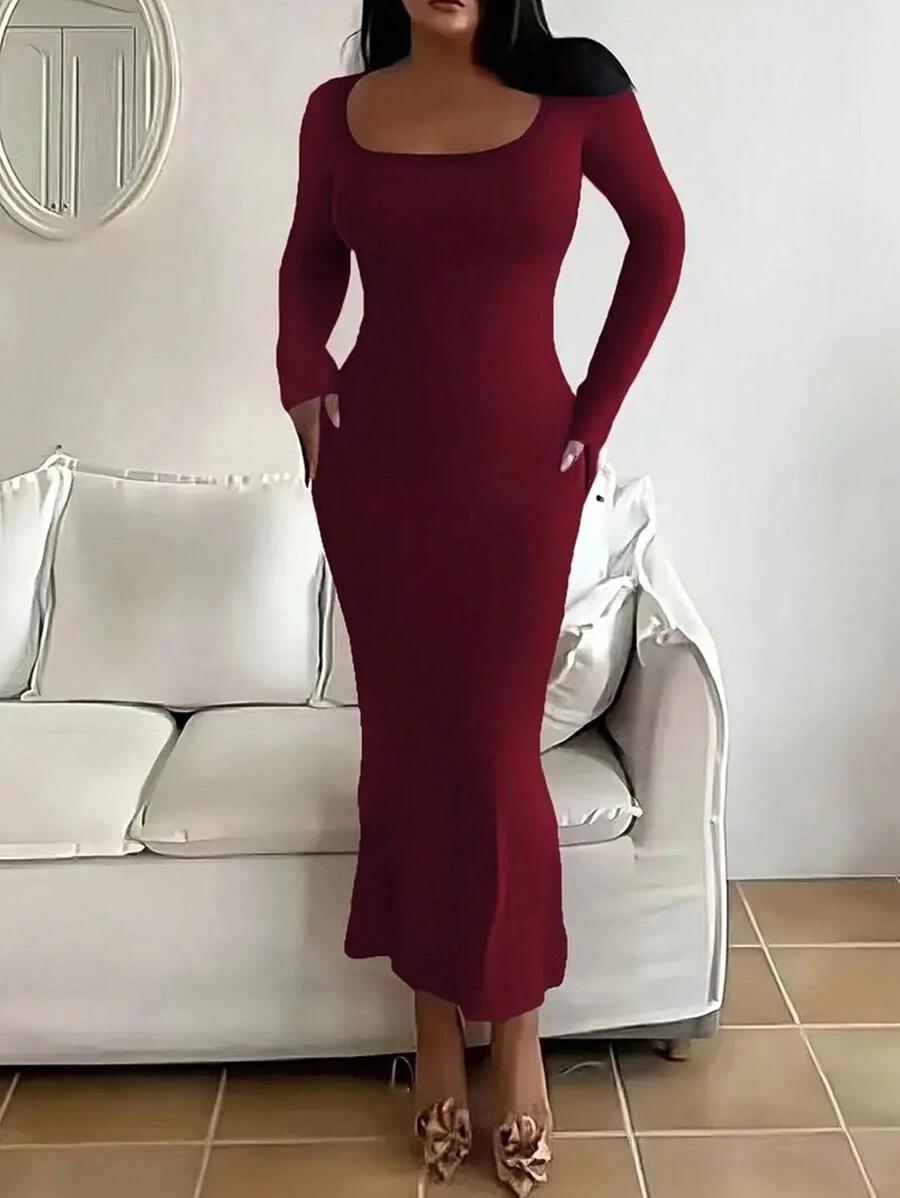 czerwona maxi sukienka