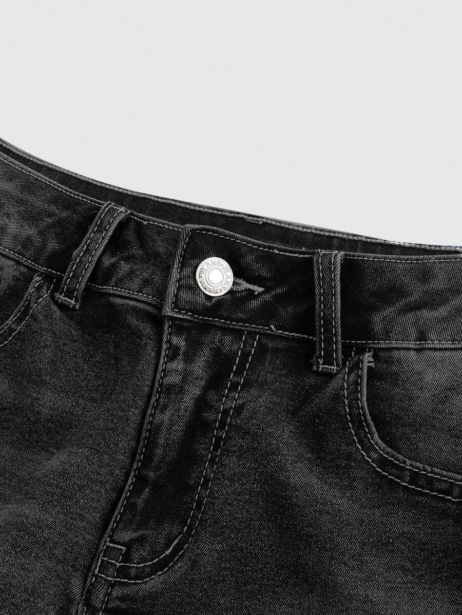 czarne spodenki jeans