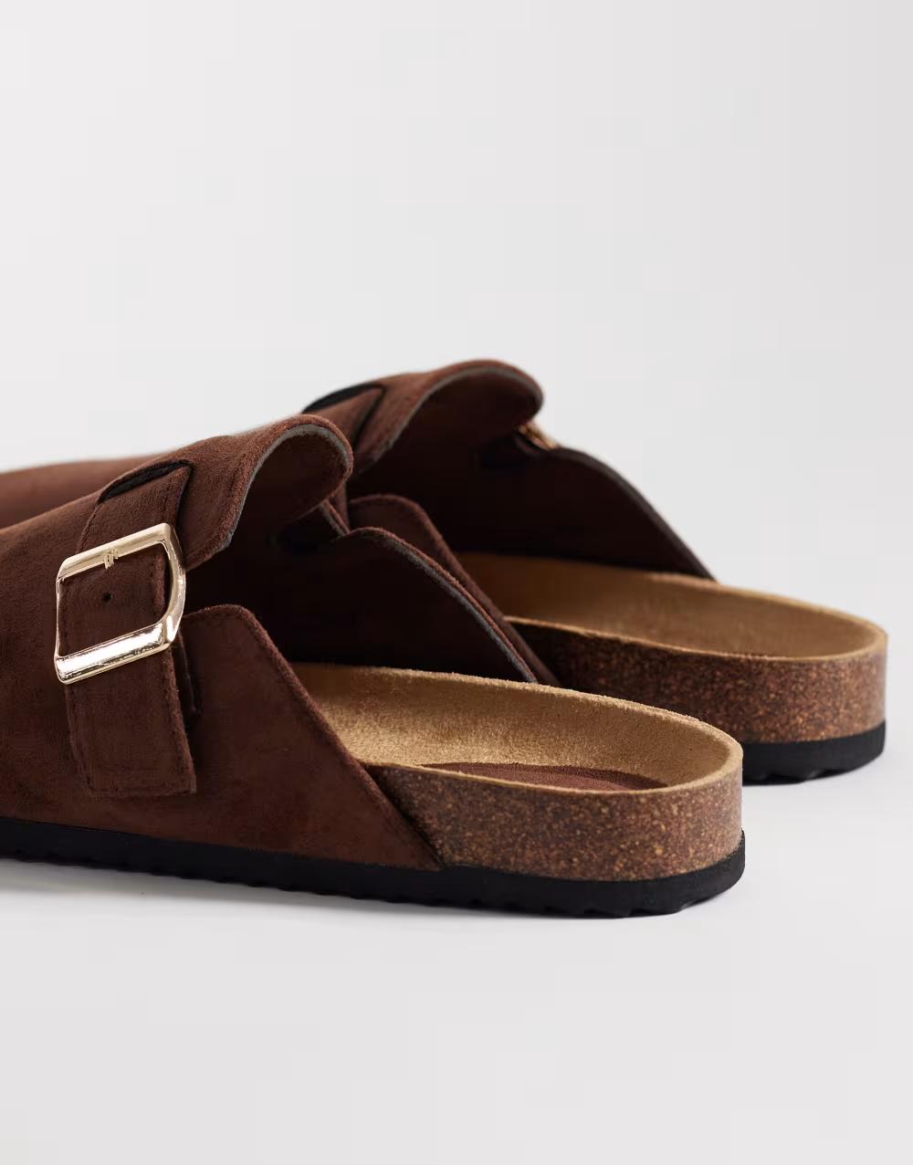 BRĄZOWE PÓŁBUTY IMITACJA ZAMSZU