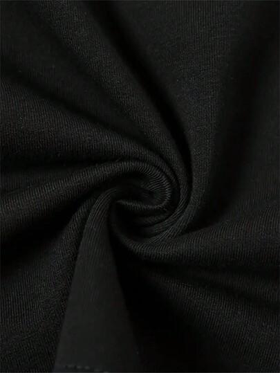 czarny t-shirt nadruk