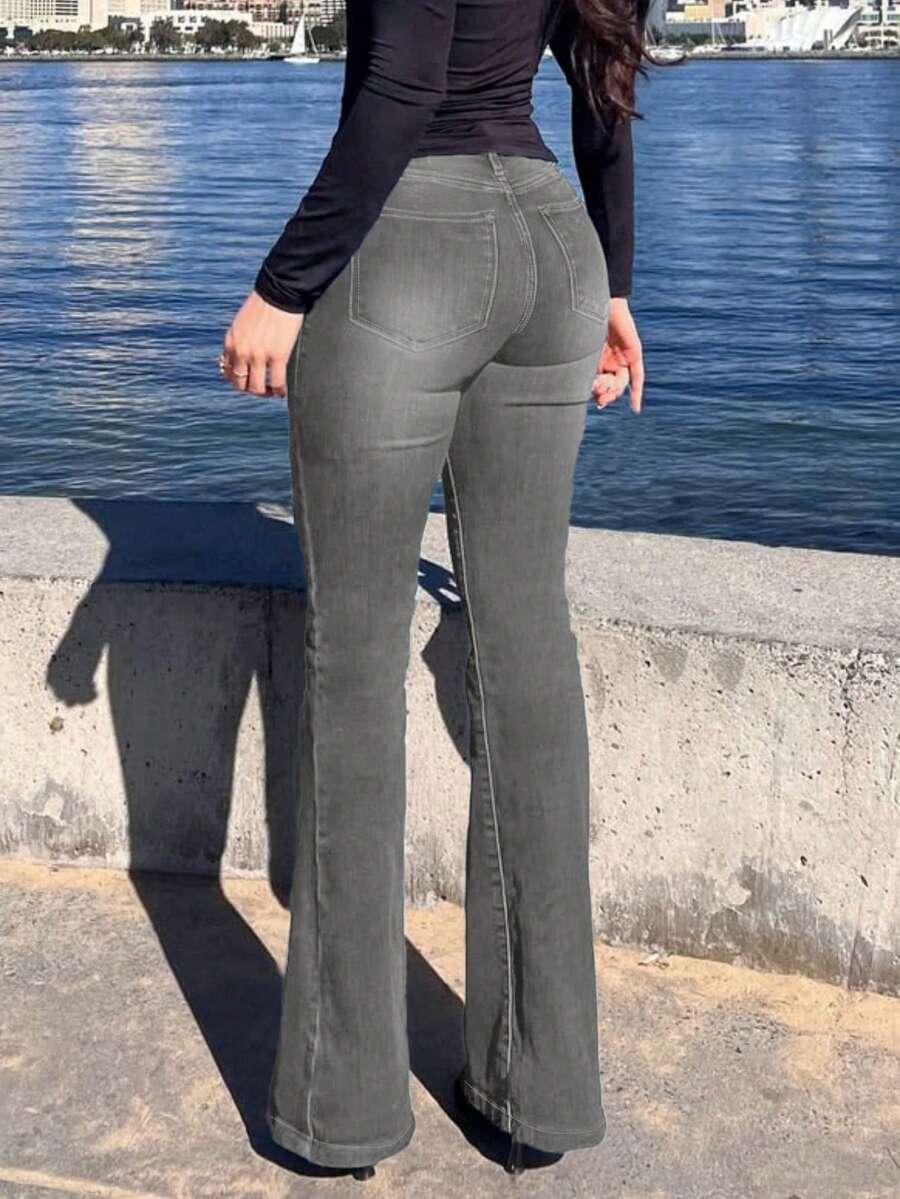 SZARE SPODNIE JEANS 