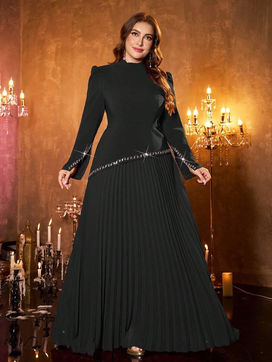 czarna maxi sukienka