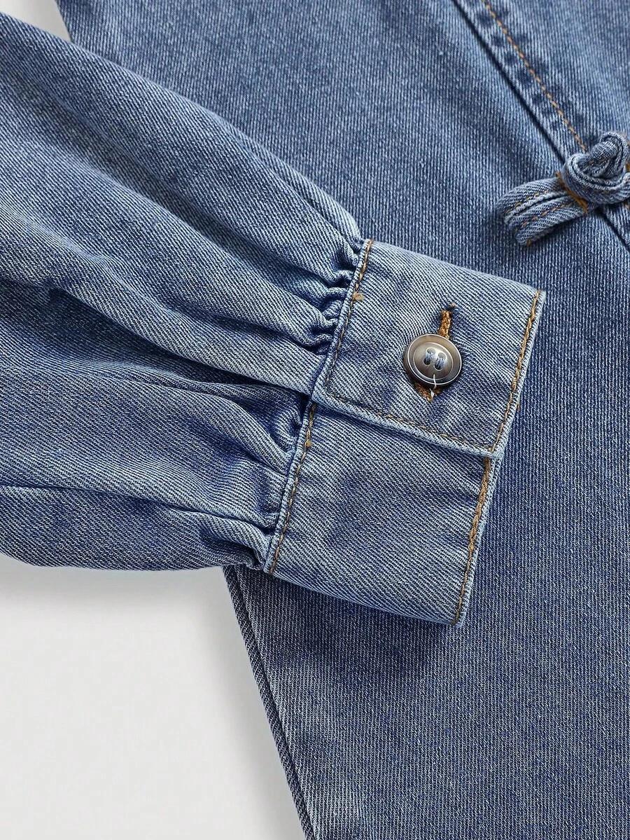 niebieska sukienka jeans