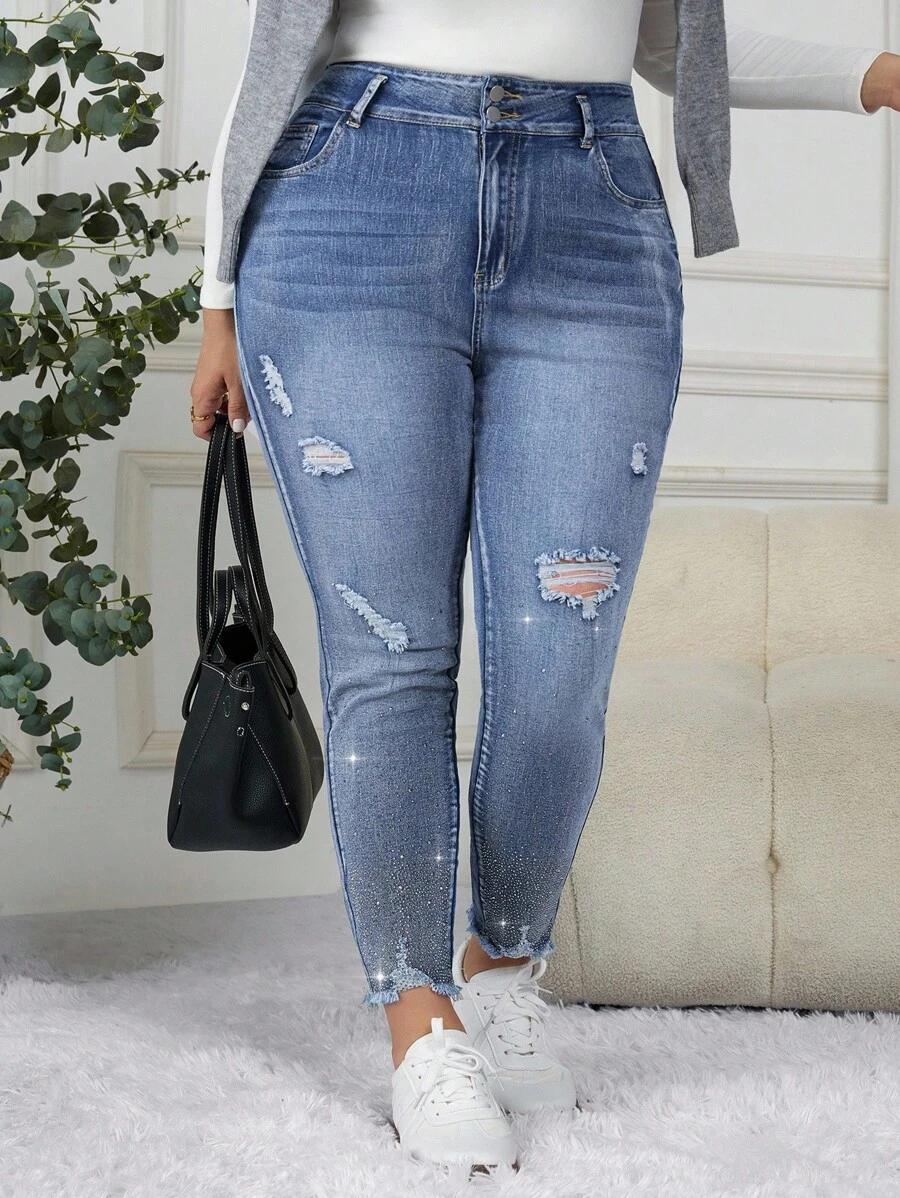 NIEBIESKIE SPODNIE JEANS