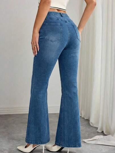 NIEBIESKIE DZWONY JEANS