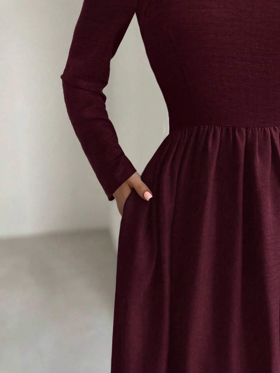 BURGUNDOWA MAXI SUKIENKA 