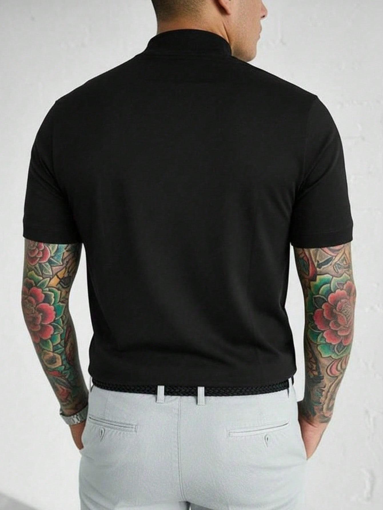 czarny gładki t-shirt