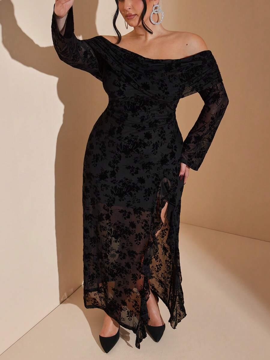CZARNA MAXI SUKIENKA