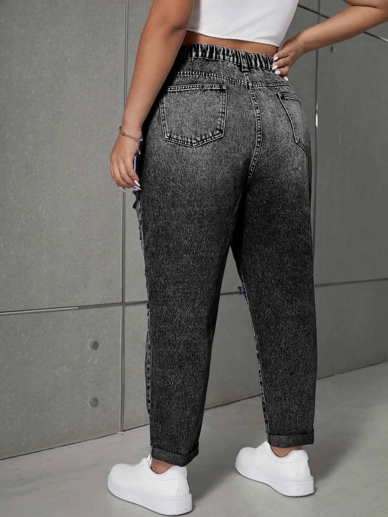 czarne spodnie jeans 