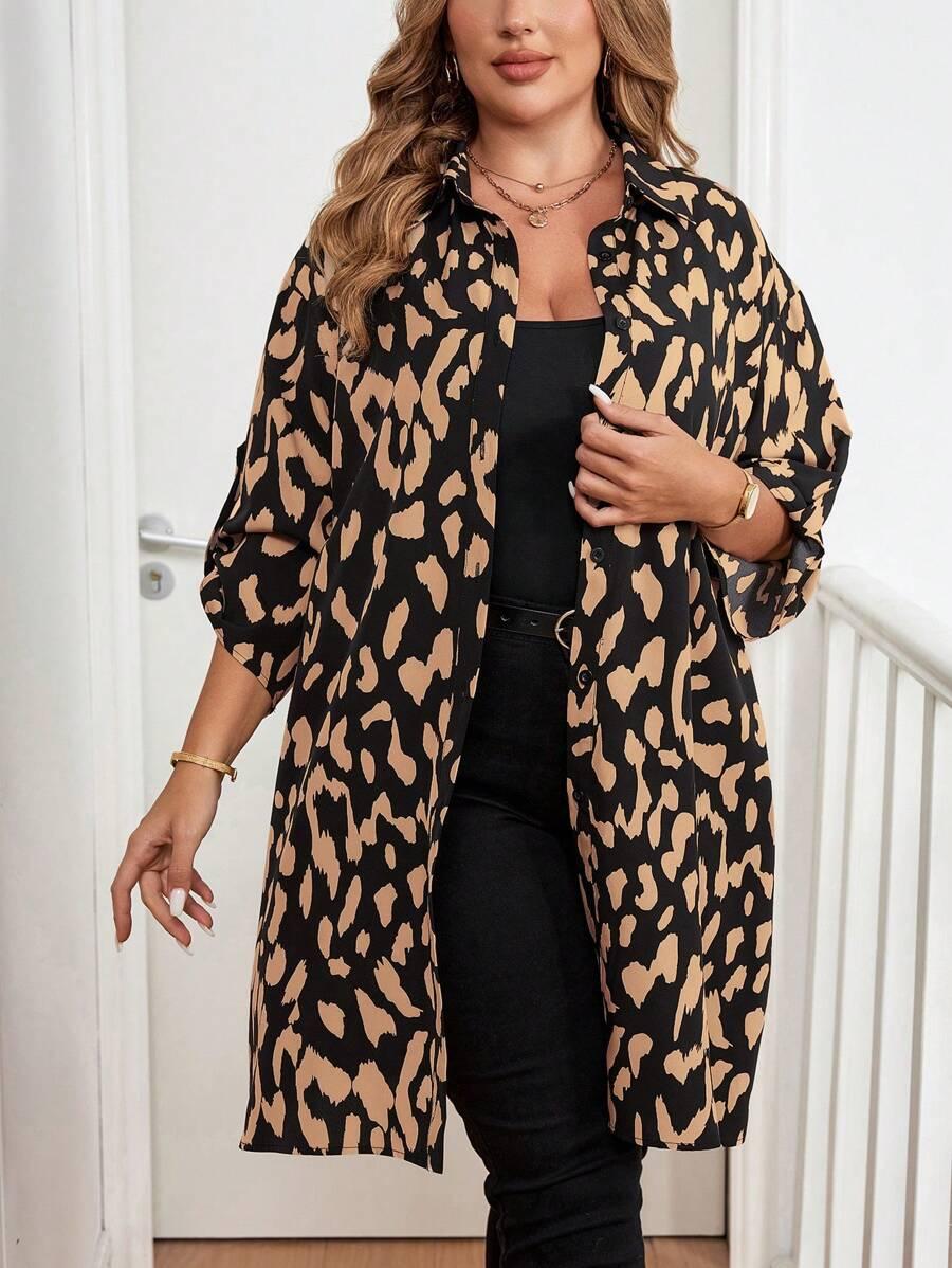 koszula zapinana animal print