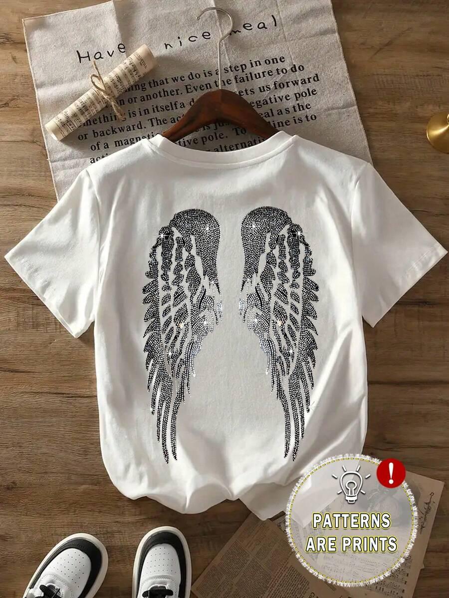 BIAŁY T-SHIRT PRINT