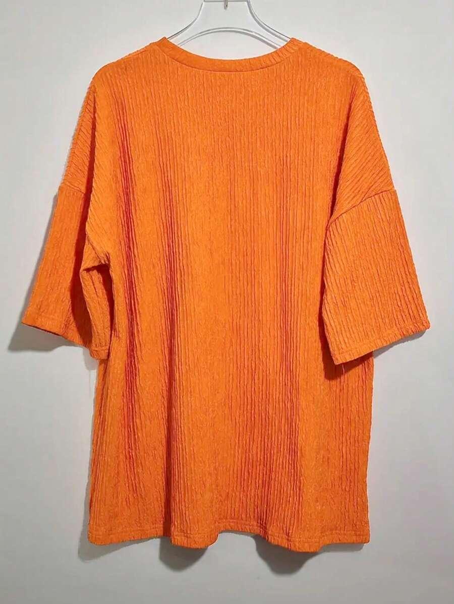 POMARAŃCZOWY T-SHIRT SPODNIE KOMPLET
