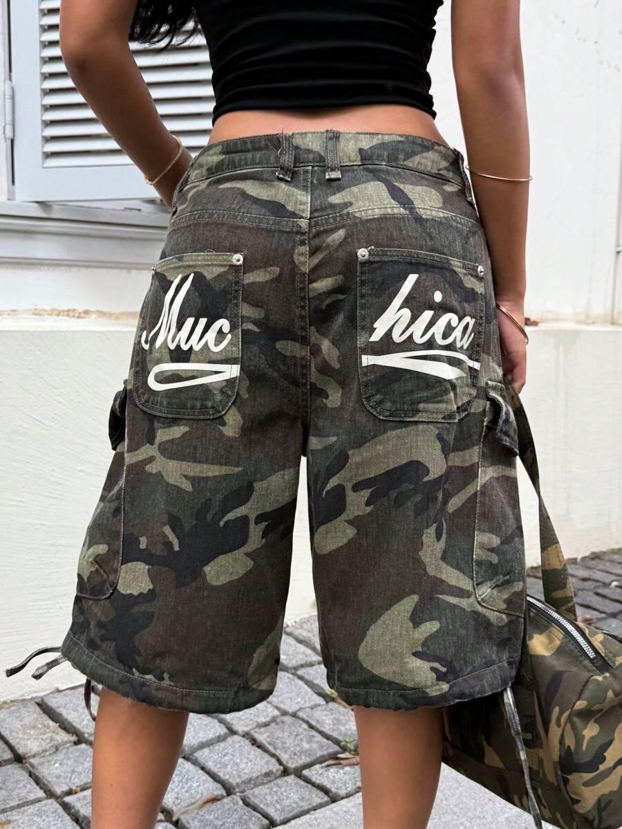 ZIELONE SPODENKI JEANS MORO