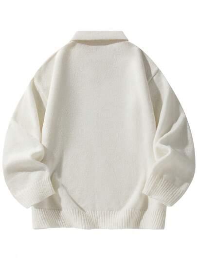 BIAŁY SWETER KOŁNIERZYK