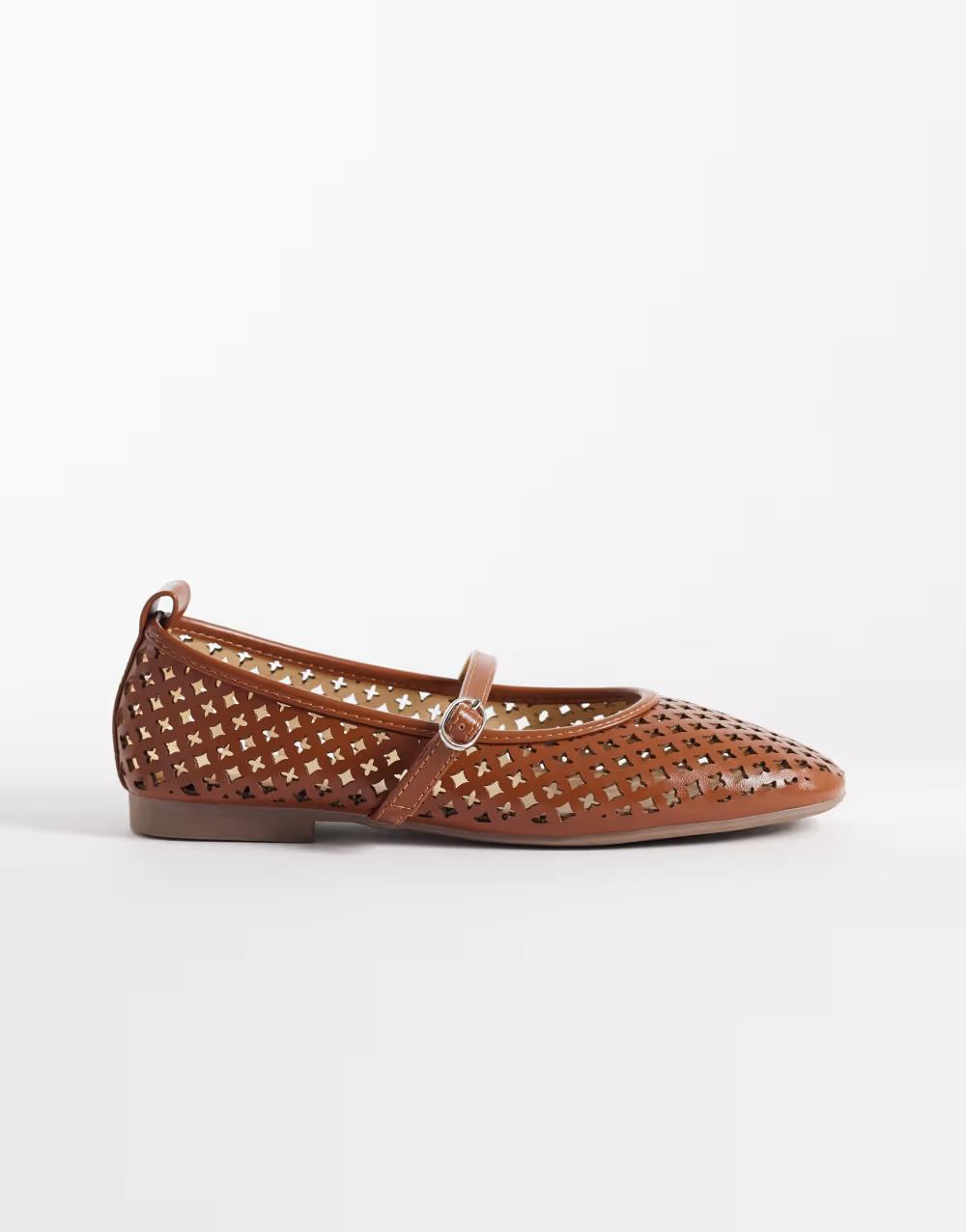 BRĄZOWE BALERINY CASUAL