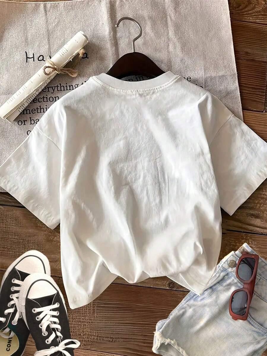 luźny t-shirt print