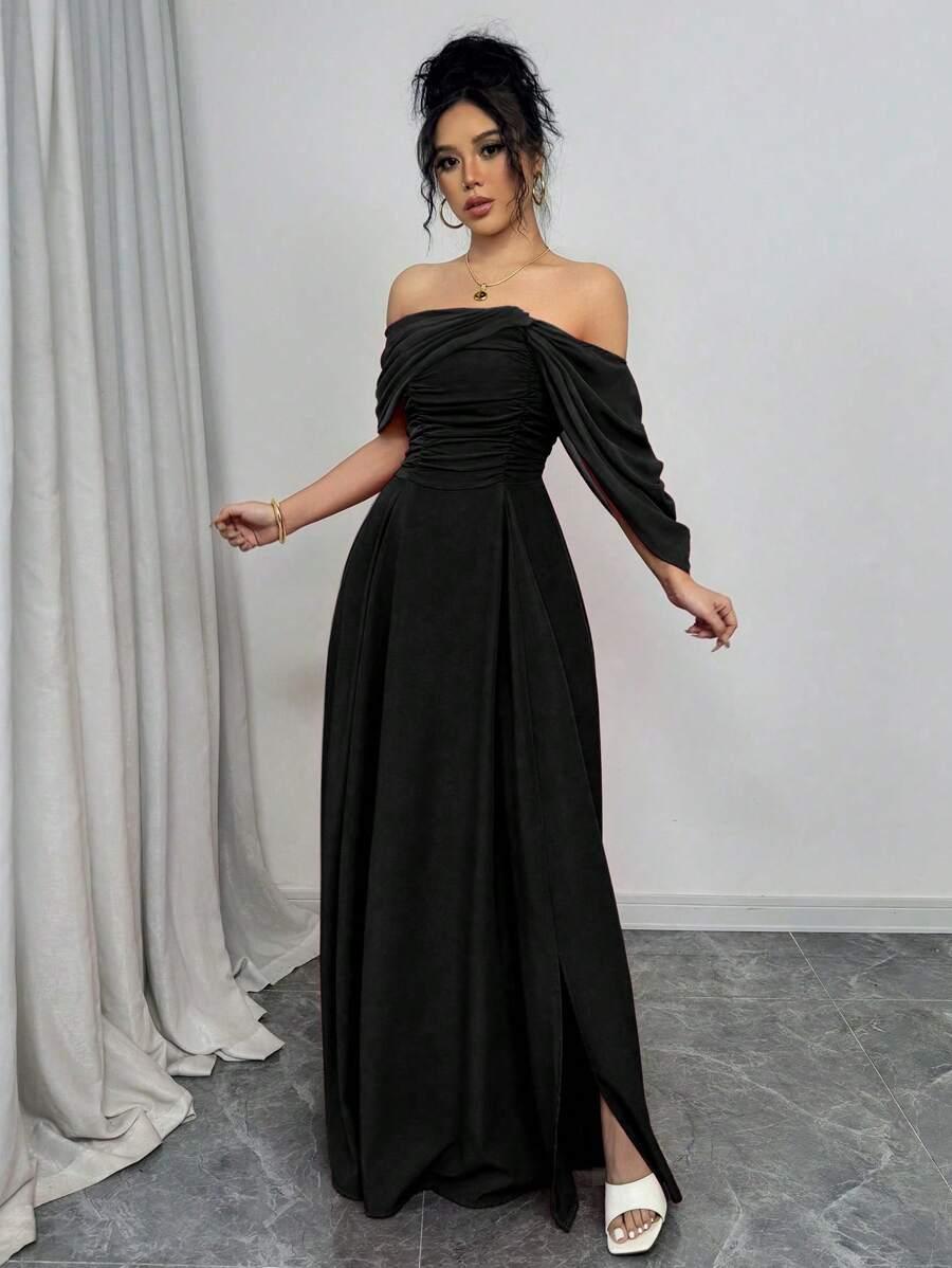 CZARNA MAXI SUKIENKA