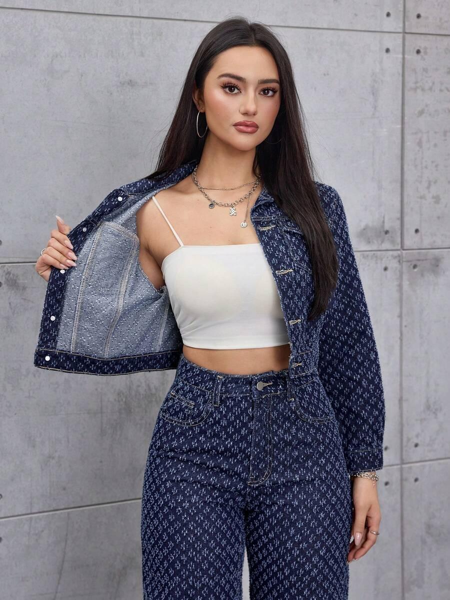granatowa kurtka jeans 