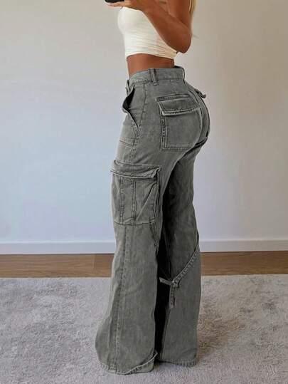 szare spodnie jeans