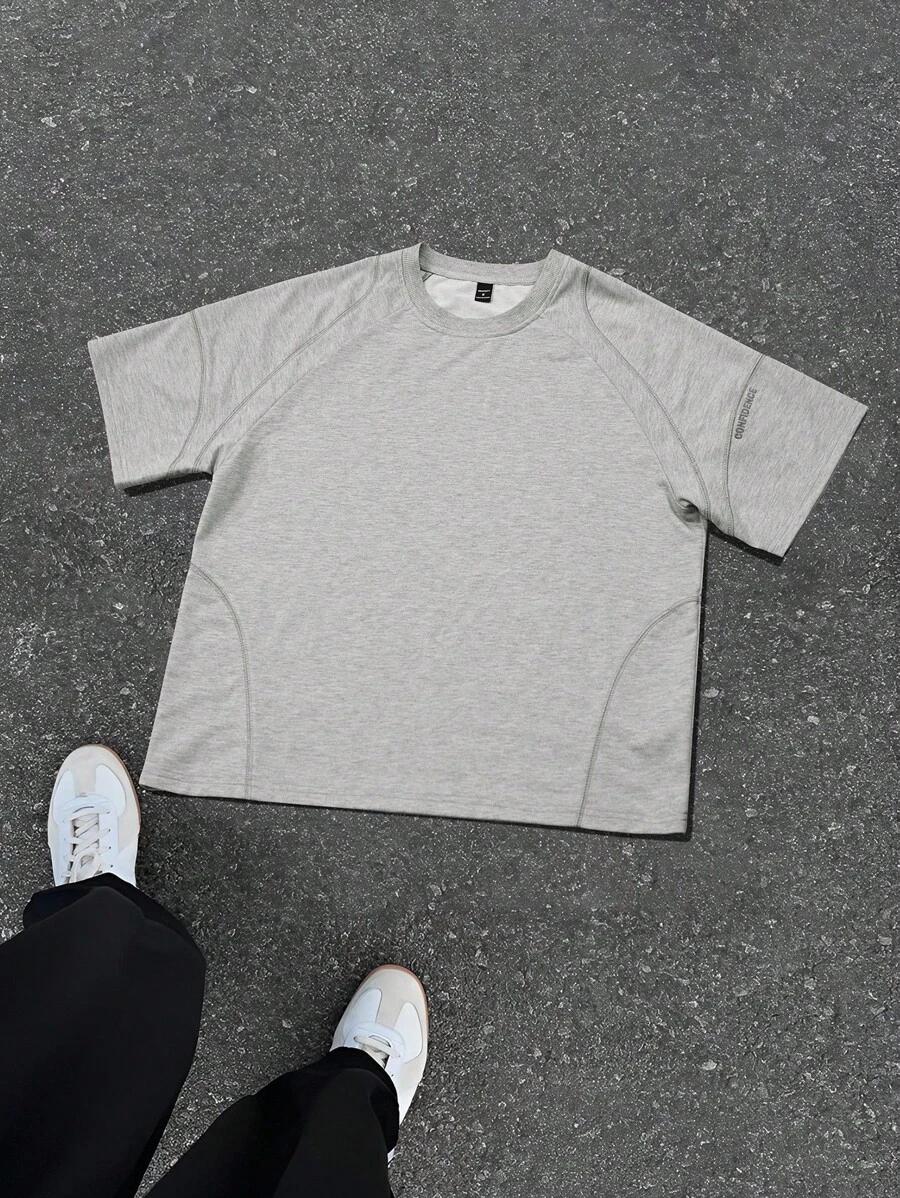 T-SHIRT MĘSKI Z OKRĄGŁYM DEKOLTEM