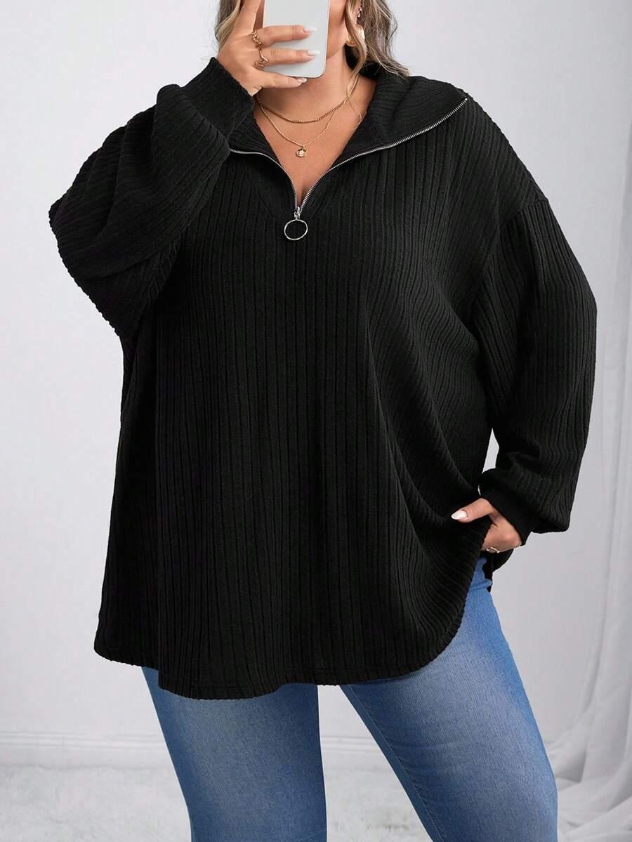 czarny sweter zamek 