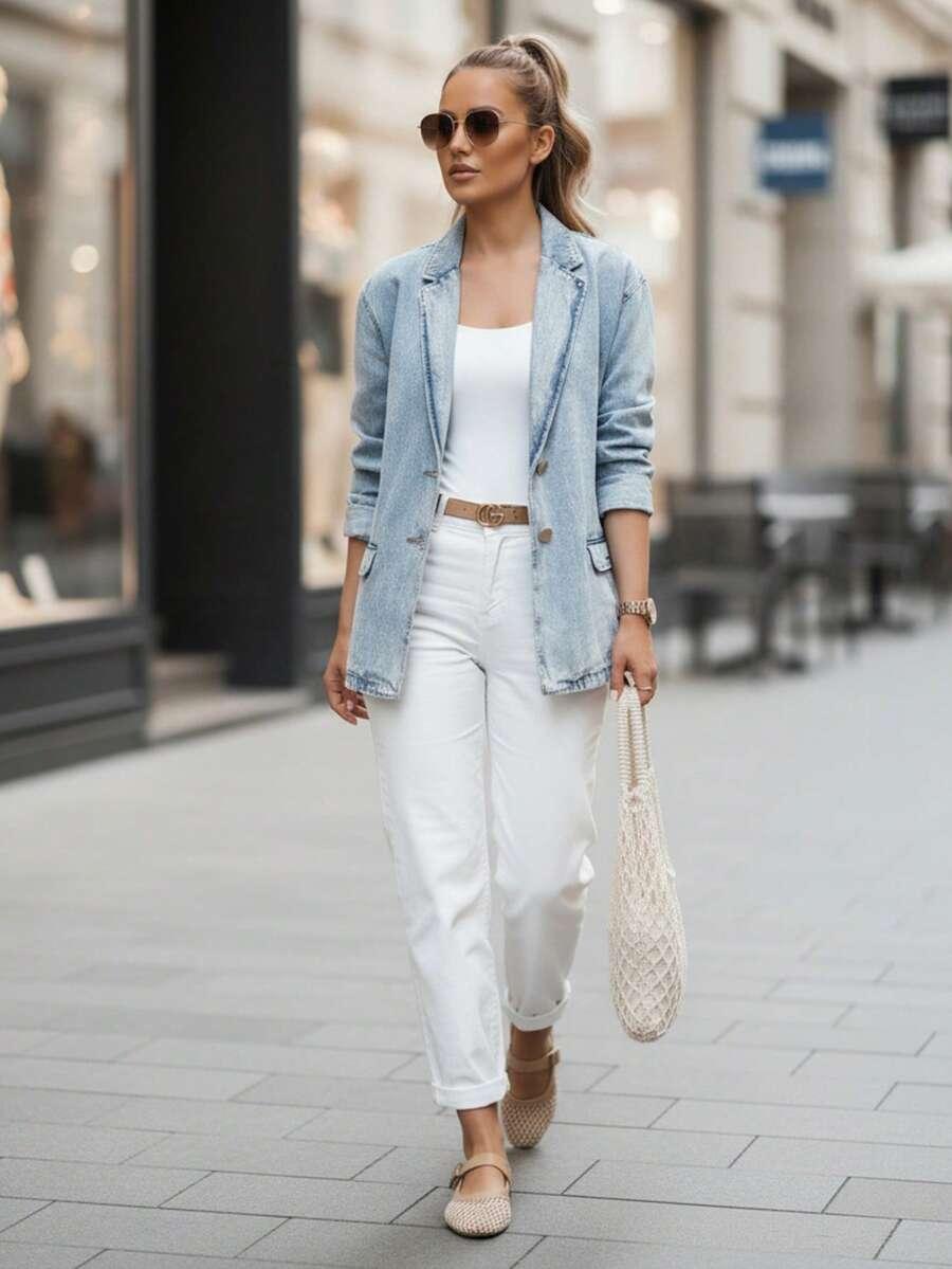 kurtka jeans guziki